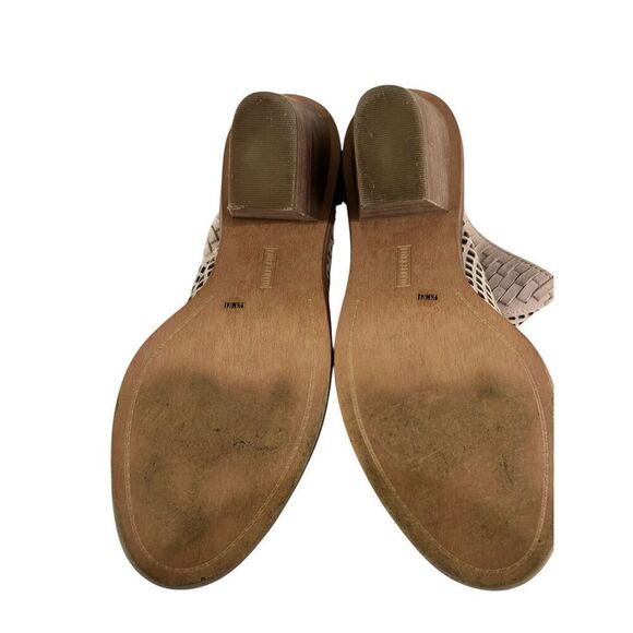 Vince Camuto Fritzey Peep Toe Bootie Beige Suede Leather Womens 9.5 - Picture 7 of 12